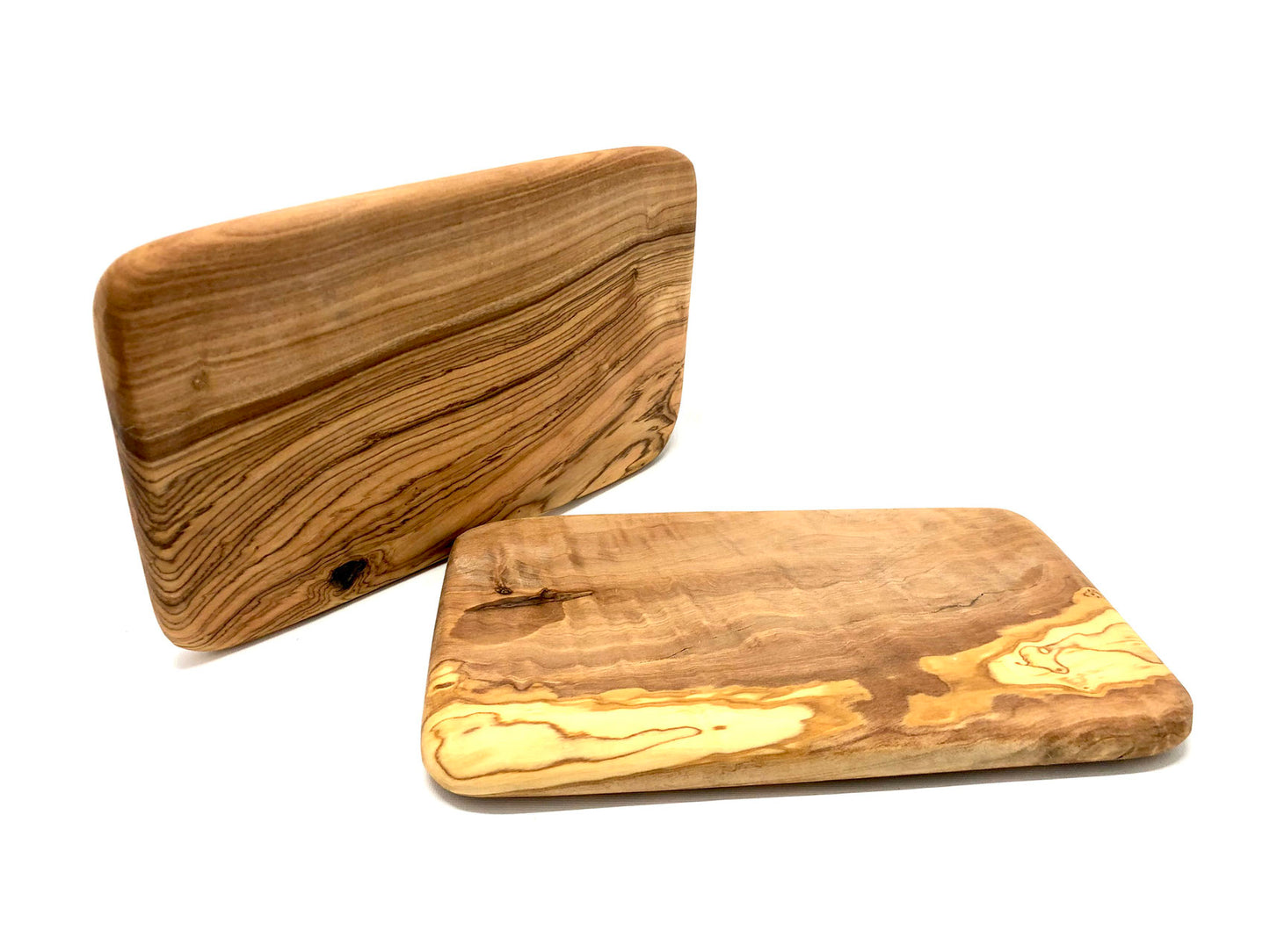 Frühstücksbrett 22 x 14 cm runde Ecken Olivenholz