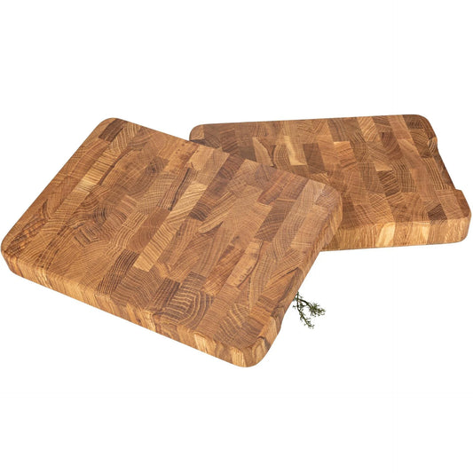 Stirnholz Hackblock aus Eiche 35 x 25 x 4 cm