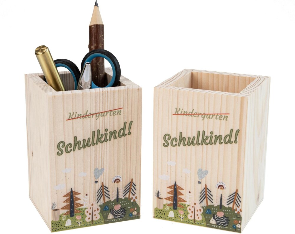 Stiftebox Schulkind mit Waldmotiv