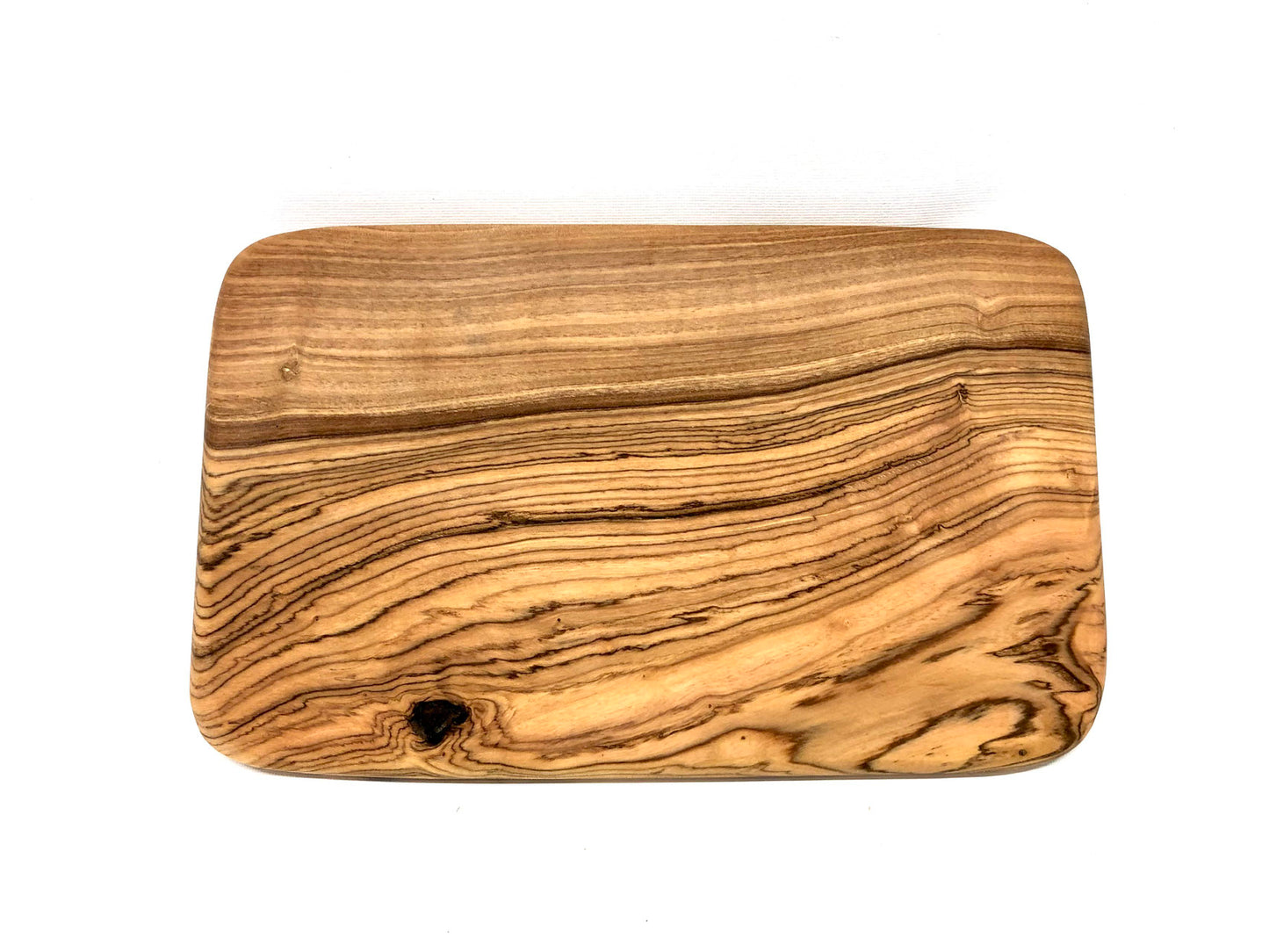 Frühstücksbrett 22 x 14 cm runde Ecken Olivenholz