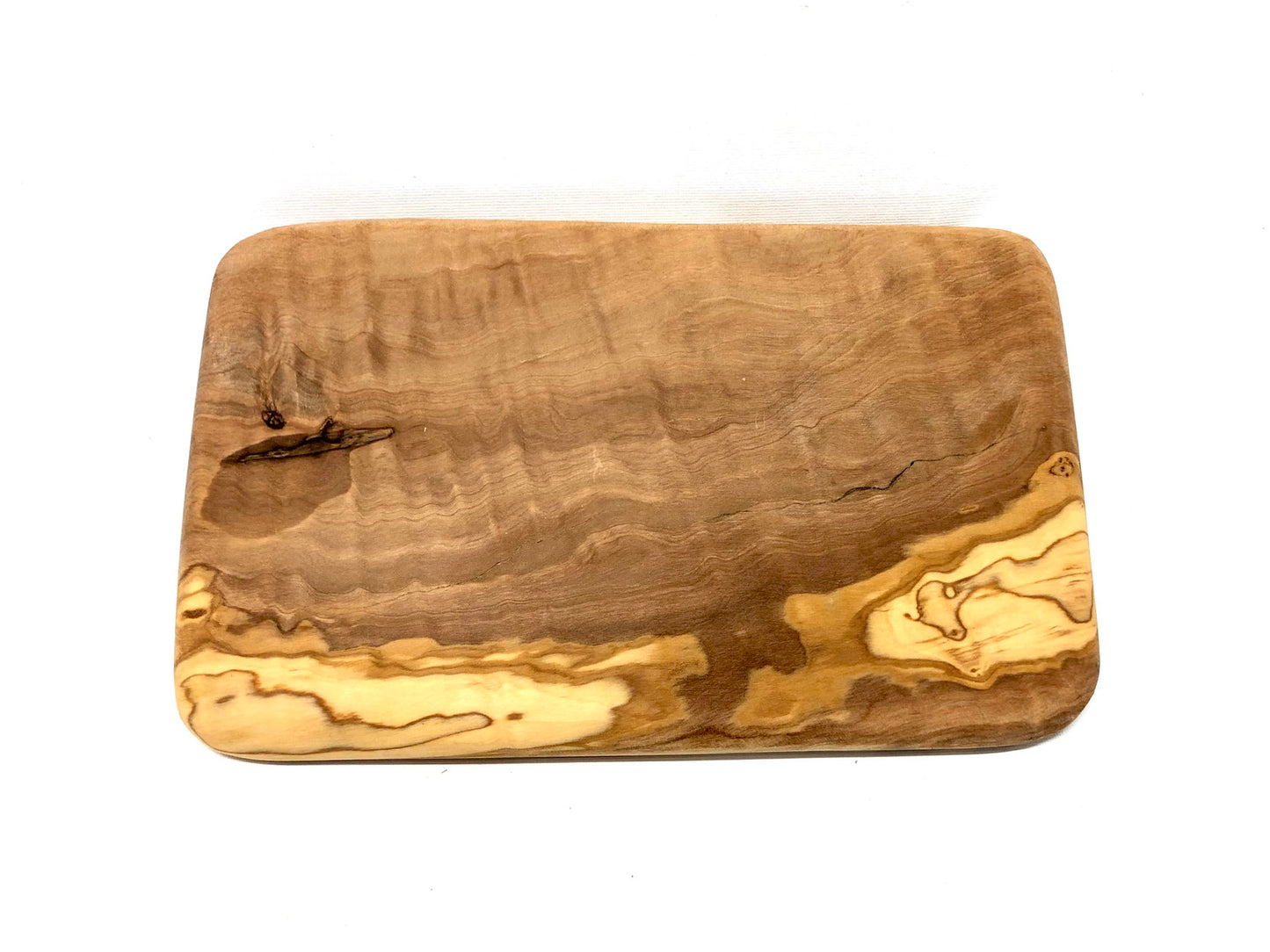 Frühstücksbrett 22 x 14 cm runde Ecken Olivenholz