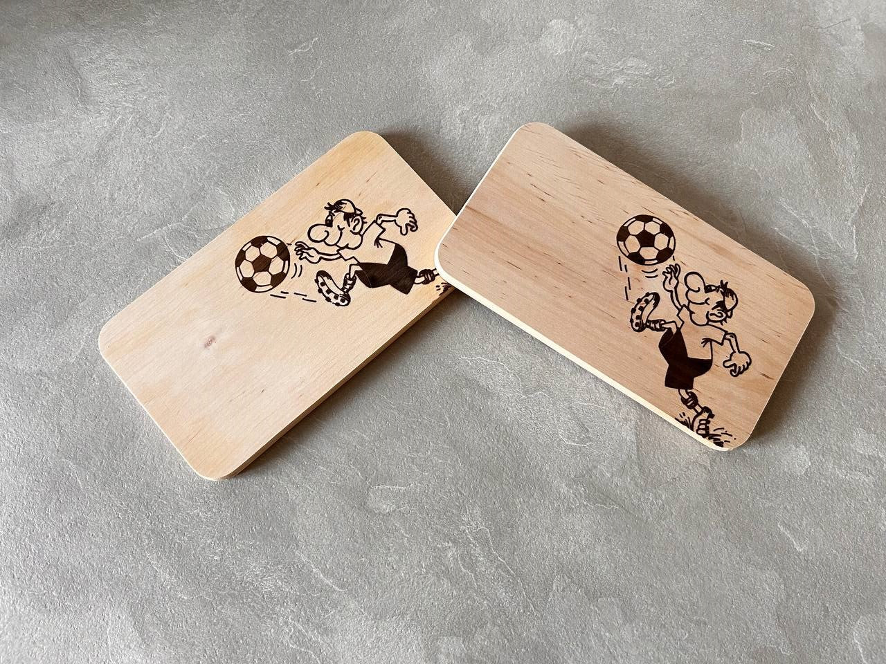Frühstücksbrettchen Fußballer - Bakus Brettchenbude